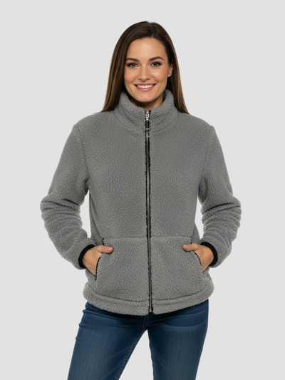 VELORIA | CHAQUETA DE FELPA ULTRASUAVE PARA MUJER – ABRIGO LIGERO Y CÁLIDO