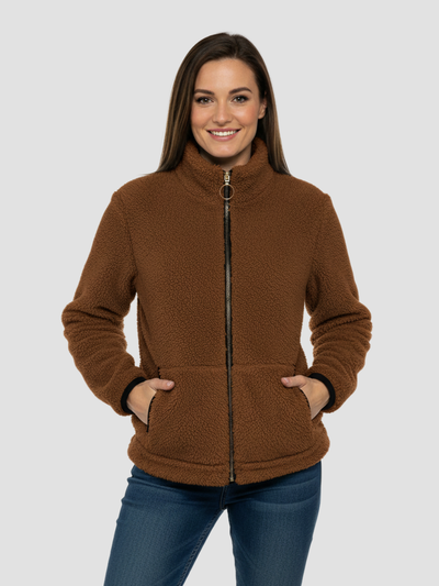 VELORIA | CHAQUETA DE FELPA ULTRASUAVE PARA MUJER – ABRIGO LIGERO Y CÁLIDO