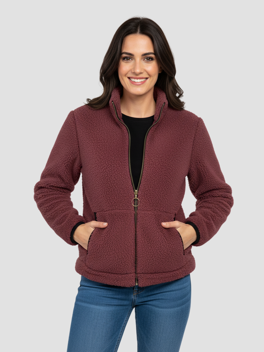 VELORIA | CHAQUETA DE FELPA ULTRASUAVE PARA MUJER – ABRIGO LIGERO Y CÁLIDO
