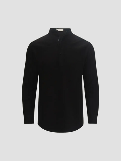 DORADO | CAMISETA HENLEY LARGA | ESTILO CASUAL-ELEGANTE