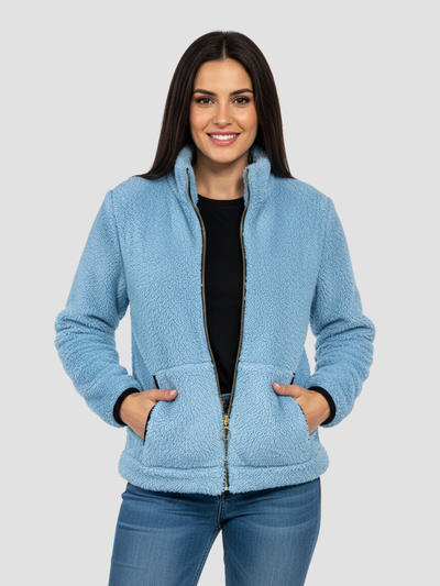 VELORIA | CHAQUETA DE FELPA ULTRASUAVE PARA MUJER – ABRIGO LIGERO Y CÁLIDO