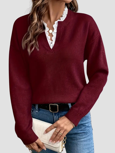 CLARA | SUÉTER FEMENINO | DETALLE ONDULADO Y ESTILO ATEMPORAL