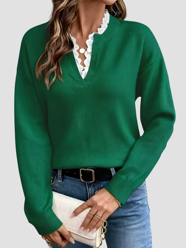 CLARA | SUÉTER FEMENINO | DETALLE ONDULADO Y ESTILO ATEMPORAL