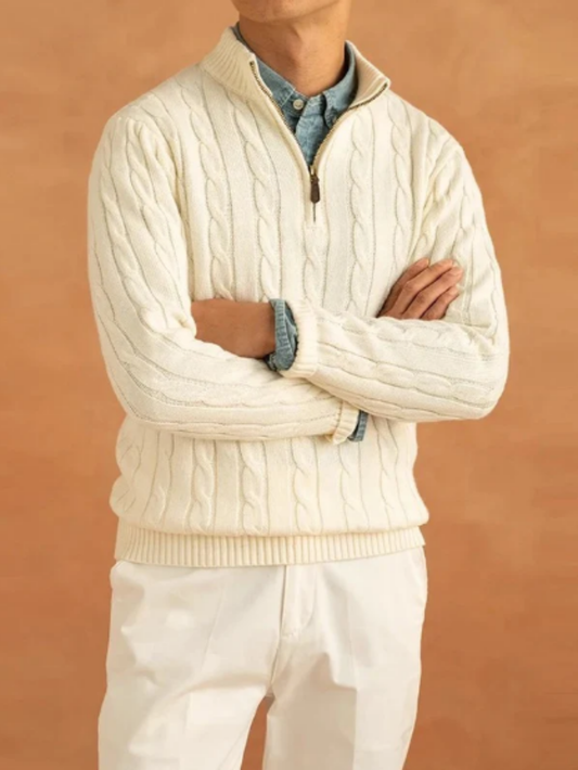LORENZO | JERSEY TRENZADO CON CREMALLERA | ESTILO DEPORTIVO MODERNO