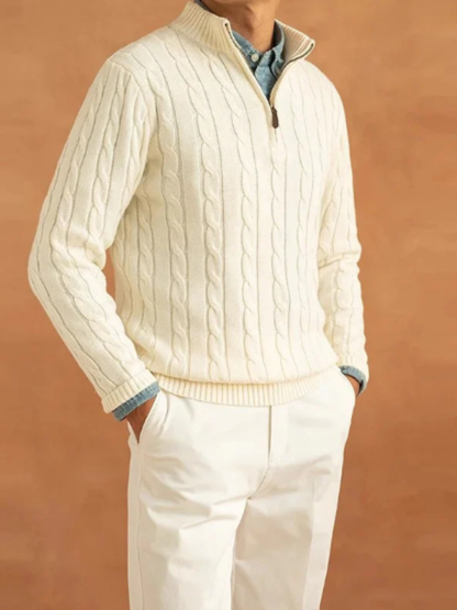 LORENZO | JERSEY TRENZADO CON CREMALLERA | ESTILO DEPORTIVO MODERNO