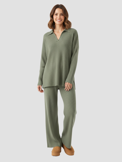 MARCELINNE | CONJUNTO DE PUNTO PARA MUJER – CONFORT LIGERO Y SOFISTICACIÓN DIARIA