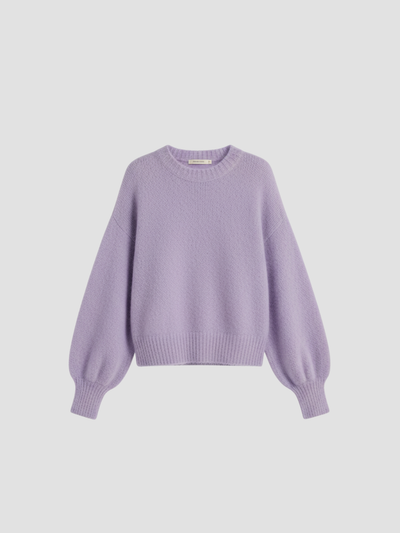 SOLVÉRA | SUÉTER TEJIDO OVERSIZE DE CUELLO REDONDO PARA MUJER