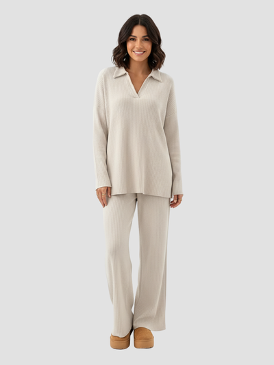 MARCELINNE | CONJUNTO DE PUNTO PARA MUJER – CONFORT LIGERO Y SOFISTICACIÓN DIARIA