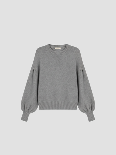 SOLVÉRA | SUÉTER TEJIDO OVERSIZE DE CUELLO REDONDO PARA MUJER