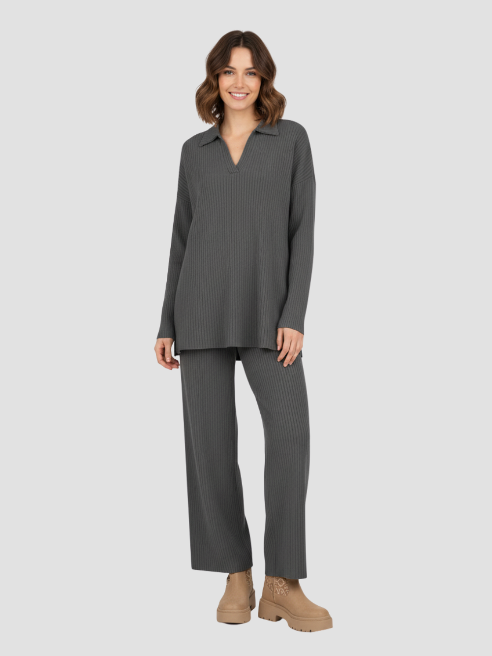 MARCELINNE | CONJUNTO DE PUNTO PARA MUJER – CONFORT LIGERO Y SOFISTICACIÓN DIARIA