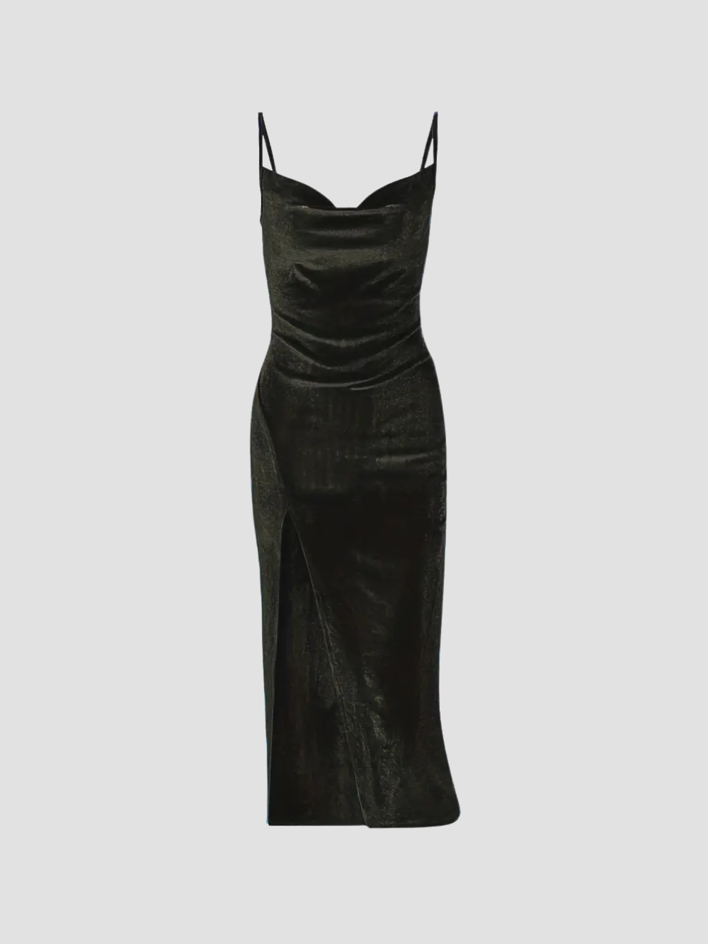 ALESSARIA | VESTIDO CON ABERTURA Y FRUNCIDO PARA MUJER – ELEGANCIA SEDUCTORA Y LÍNEAS DELICADAS