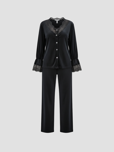 SERENELLE | PIJAMA DE TERCIOPELO PARA MUJER – DELICADEZA Y CONFORT