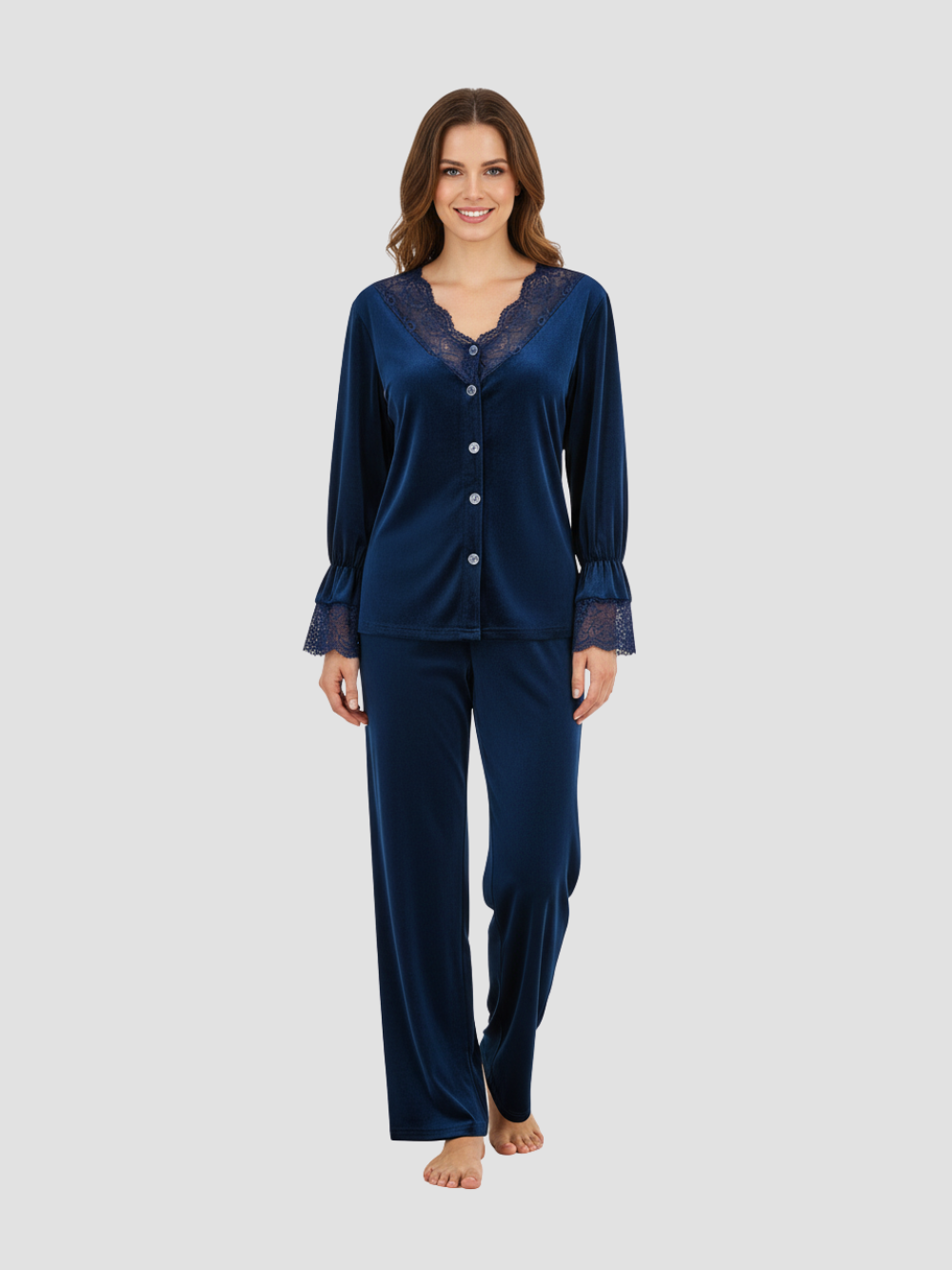 SERENELLE | PIJAMA DE TERCIOPELO PARA MUJER – DELICADEZA Y CONFORT