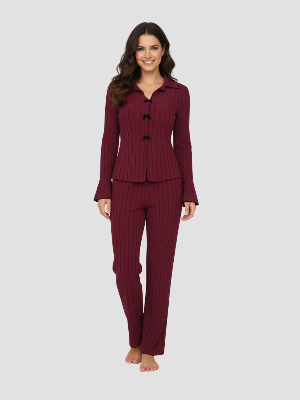 SERAPHINA | CONJUNTO LOUNGE ACANALADO PARA MUJER – SUAVIDAD Y MOVIMIENTO