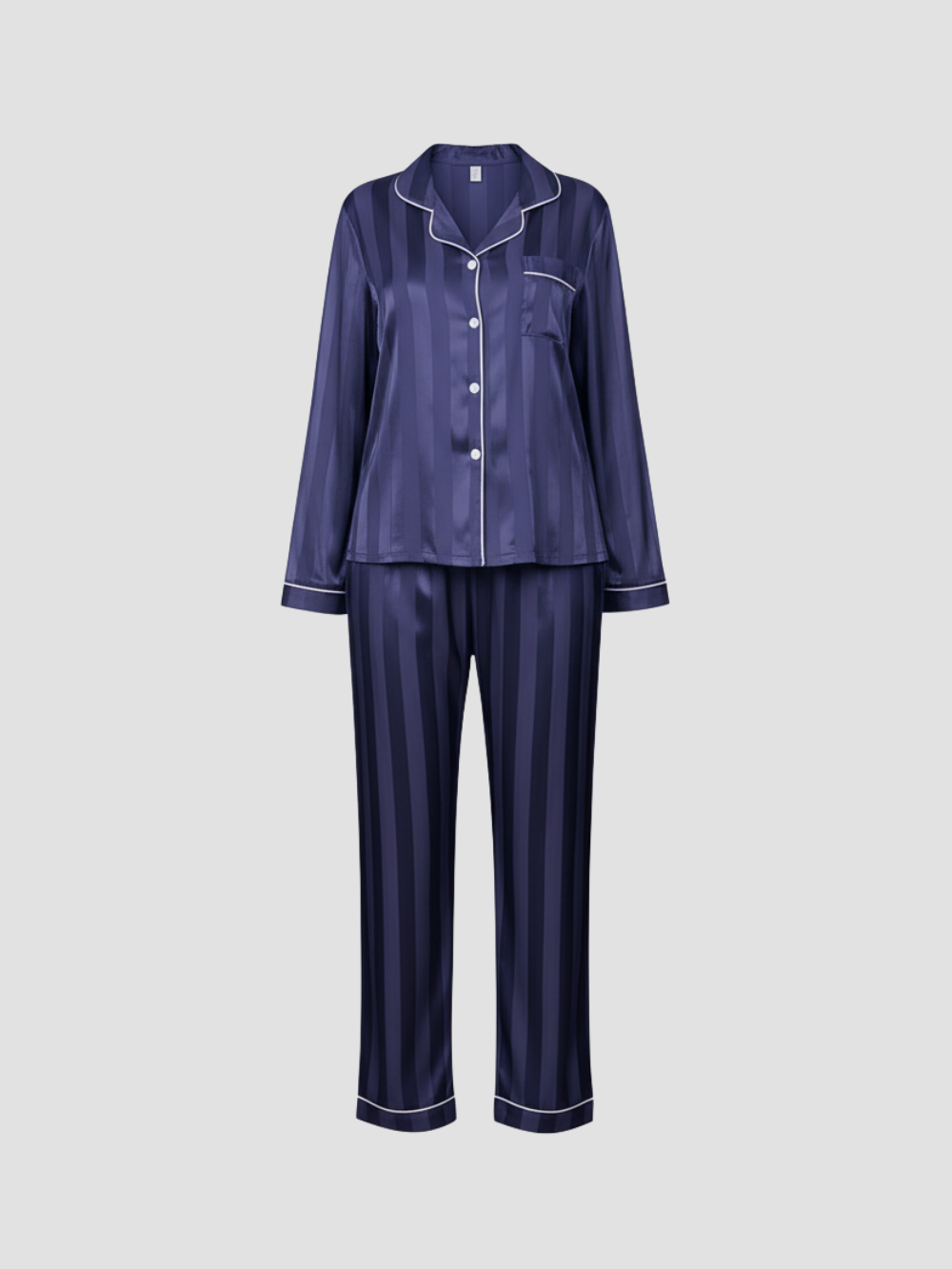 SERENIQUE | PIJAMA DE MUJER EN SATÉN – ESTILO CLÁSICO CON BRILLO ELEGANTE