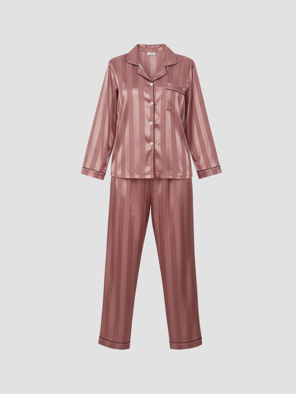 SERENIQUE | PIJAMA DE MUJER EN SATÉN – ESTILO CLÁSICO CON BRILLO ELEGANTE