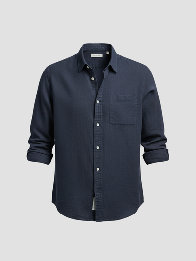 ARISTON | CAMISA MASCULINA DE ALGODÓN CEPILLADO – AJUSTE MODERNO Y CONFORT ATEMPORAL
