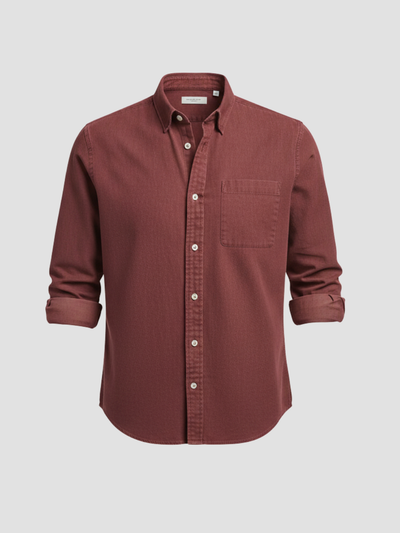ARISTON | CAMISA MASCULINA DE ALGODÓN CEPILLADO – AJUSTE MODERNO Y CONFORT ATEMPORAL