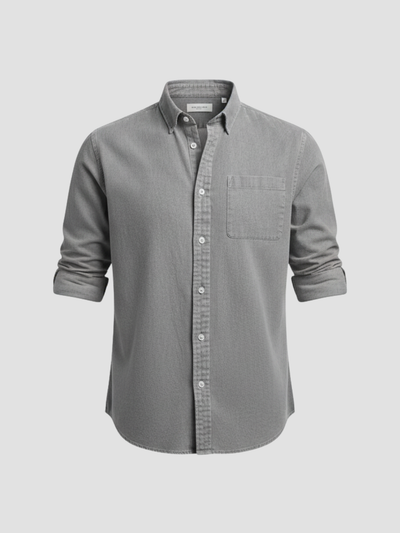 ARISTON | CAMISA MASCULINA DE ALGODÓN CEPILLADO – AJUSTE MODERNO Y CONFORT ATEMPORAL