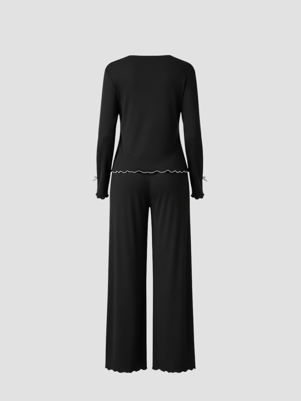 VELVIANNE | PIJAMA DE MUJER CON VOLANTES – SUAVIDAD ELEGANTE PARA EL DESCANSO