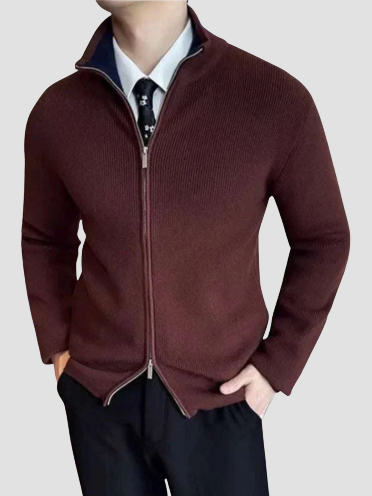 ORTEGA | VEST DE PUNTO CON CREMALLERA | ELEGANCIA VERSÁTIL