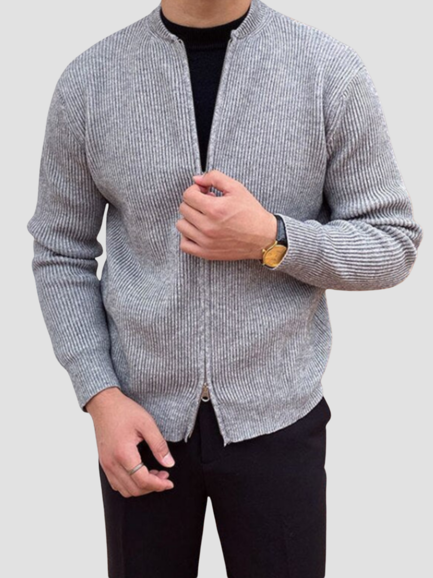 TOBÍAS | CÁRDIGAN CON CREMALLERA | LOOK ATEMPORAL Y VERSÁTIL