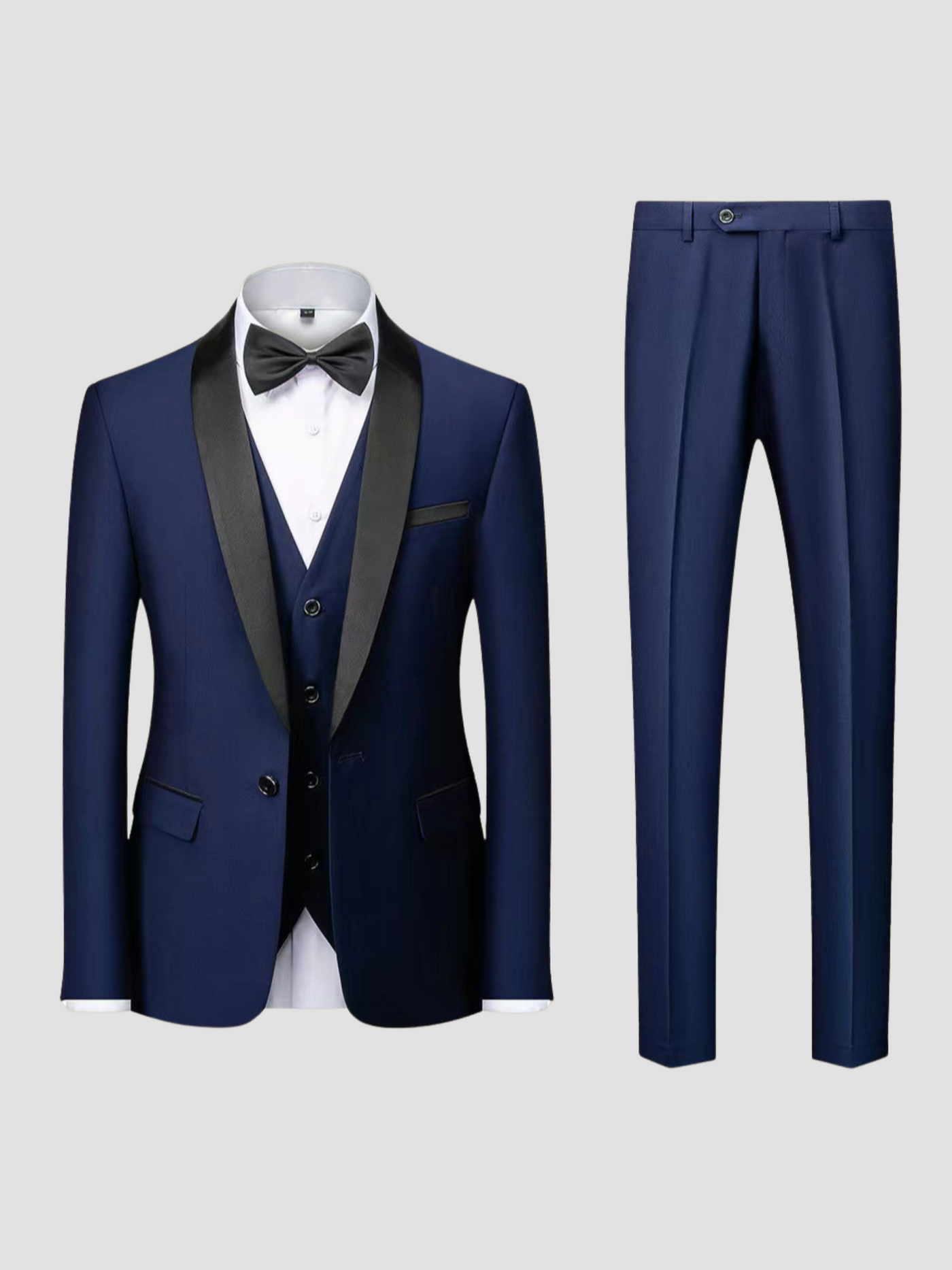 LEANDRO | TRAJE DE HOMBRE | SOLAPA SATINADA Y CORTE IMPECABLE