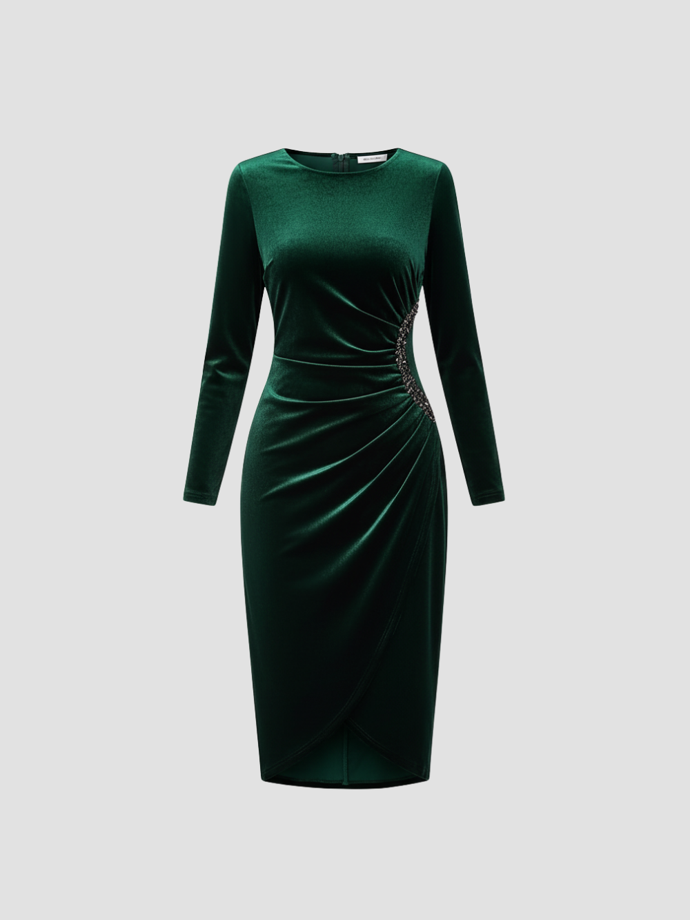 VERADIS | VESTIDO DE TERCIOPELO CON FRUNCIDO LATERAL – SOFISTICACIÓN PARA OCASIONES ESPECIALES