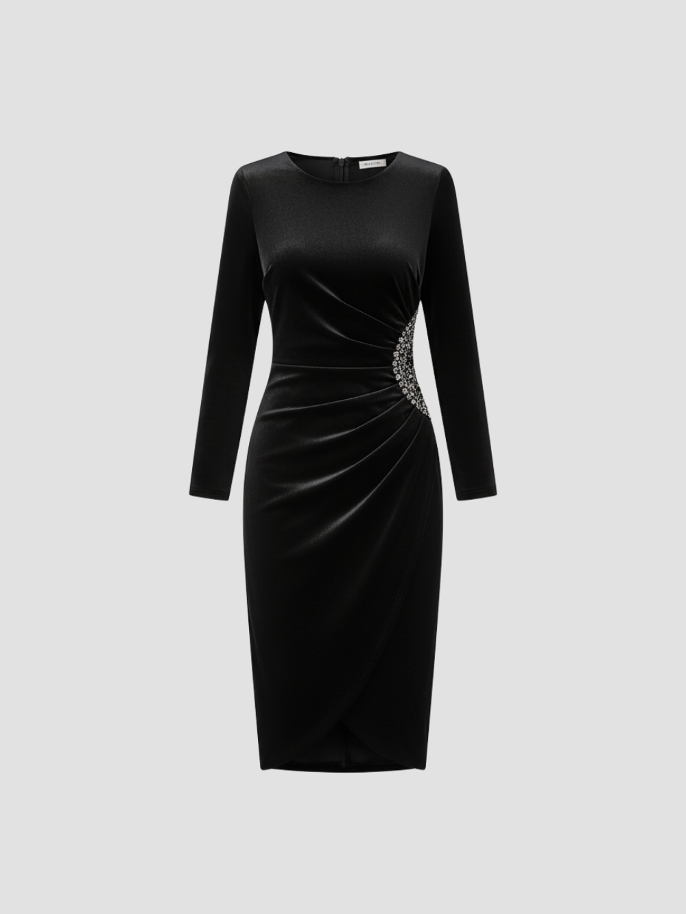 VERADIS | VESTIDO DE TERCIOPELO CON FRUNCIDO LATERAL – SOFISTICACIÓN PARA OCASIONES ESPECIALES