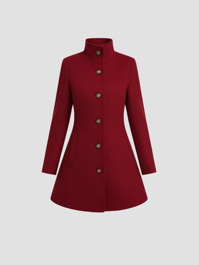 EULENA | ABRIGO DE MUJER CUELLO ALTO – ELEGANCIA LIMPIA Y ABRIGO LIGERO