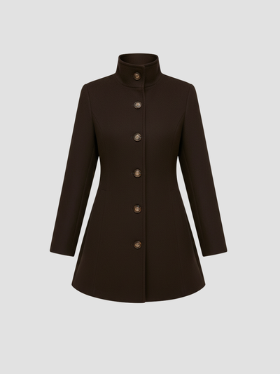 EULENA | ABRIGO DE MUJER CUELLO ALTO – ELEGANCIA LIMPIA Y ABRIGO LIGERO