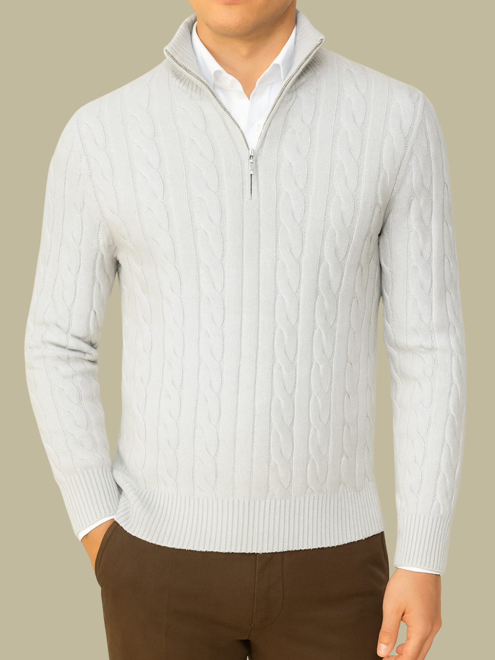 LORENZO | JERSEY TRENZADO CON CREMALLERA | ESTILO DEPORTIVO MODERNO