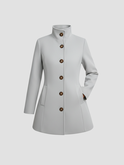 EULENA | ABRIGO DE MUJER CUELLO ALTO – ELEGANCIA LIMPIA Y ABRIGO LIGERO