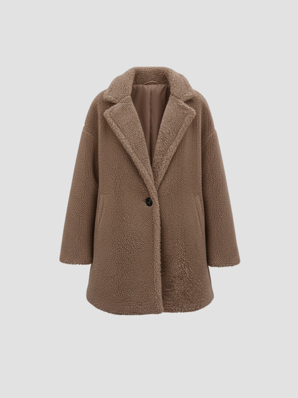 MIRELLE | ABRIGO TEDDY OVERSIZE PARA MUJER – CALIDEZ ENVOLVENTE Y ELEGANCIA RELAJADA