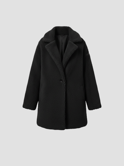 MIRELLE | ABRIGO TEDDY OVERSIZE PARA MUJER – CALIDEZ ENVOLVENTE Y ELEGANCIA RELAJADA