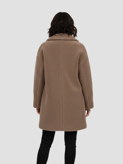 MIRELLE | ABRIGO TEDDY OVERSIZE PARA MUJER – CALIDEZ ENVOLVENTE Y ELEGANCIA RELAJADA