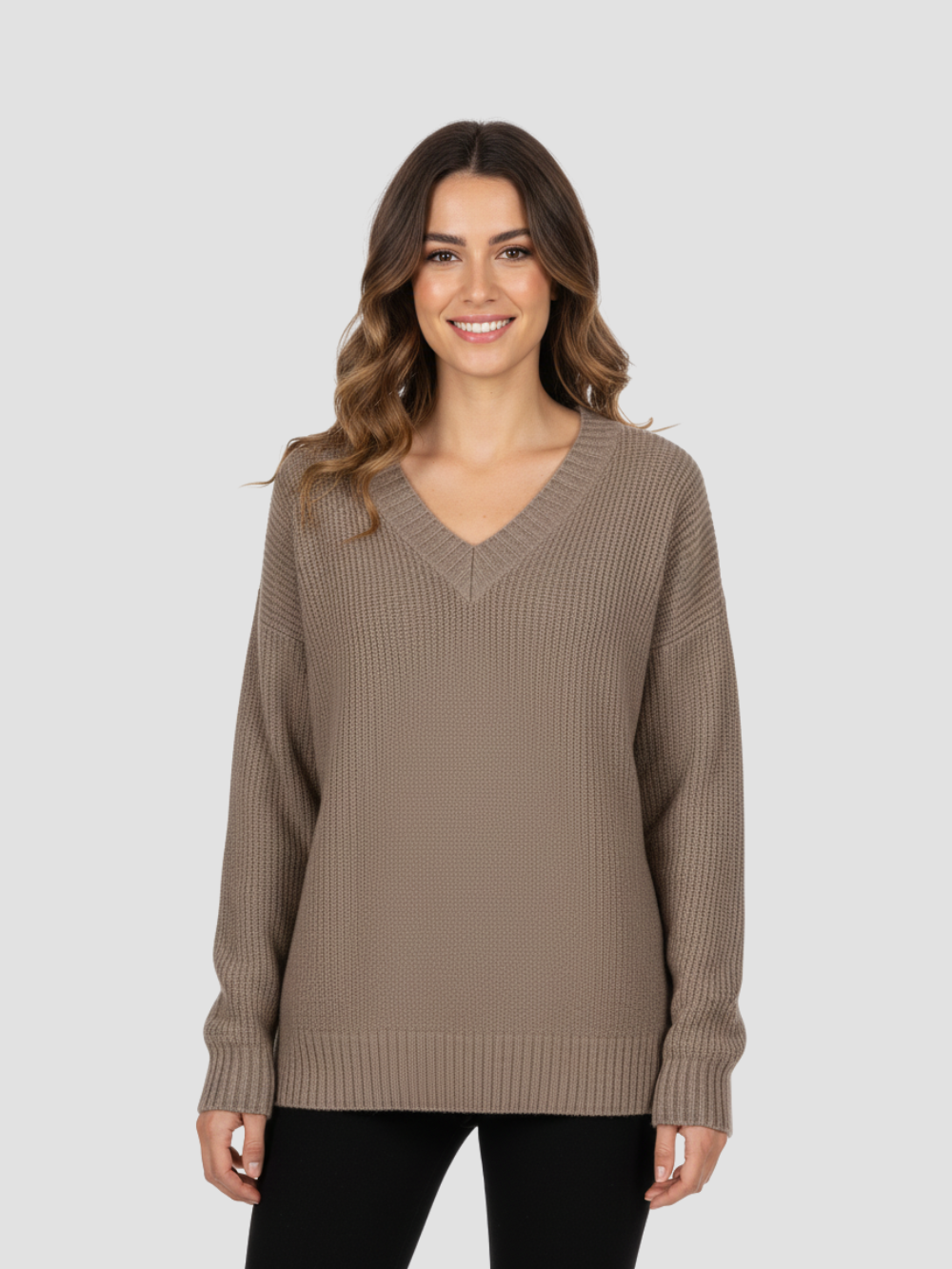 ALTHEVIA | SUÉTER DE MUJER CON ESCOTE EN V – TEXTURA SUAVE Y VERSATILIDAD ELEGANTE