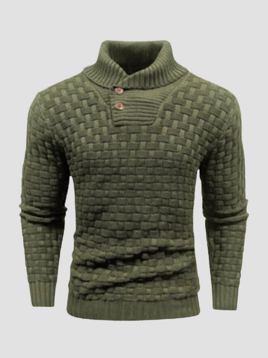 IKERAN | SUÉTER TEXTURIZADO | CUELLO ABOTONADO Y ESTILO