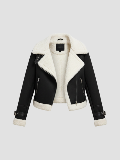 SORRELUXE | CHAQUETA DE MUJER CON DETALLES SHEARLING – SOFISTICACIÓN CÁLIDA PARA LA TEMPORADA FRÍA