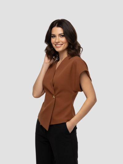 EUDOXIA | BLUSA DE CREPÉ PARA MUJER – EQUILIBRIO ENTRE SOFISTICACIÓN Y COMODIDAD
