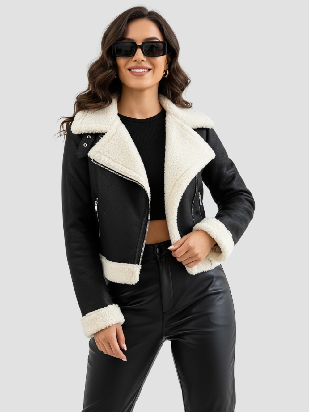 SORRELUXE | CHAQUETA DE MUJER CON DETALLES SHEARLING – SOFISTICACIÓN CÁLIDA PARA LA TEMPORADA FRÍA