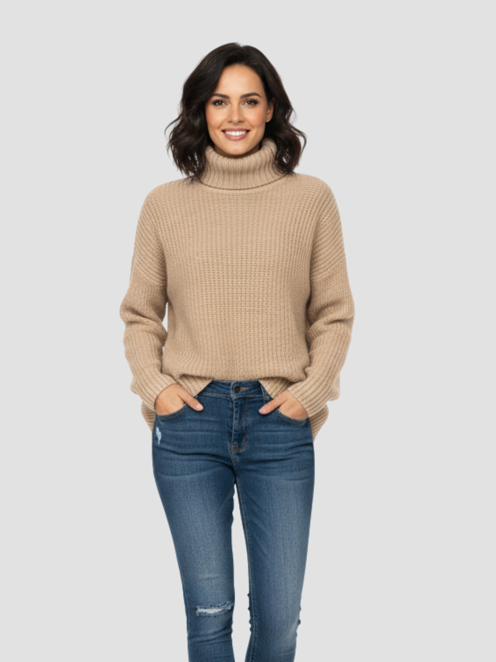 ARDENA | SUÉTER DE PUNTO ACANALADO PARA MUJER – DISEÑO ATEMPORAL CON ACABADO CHIC