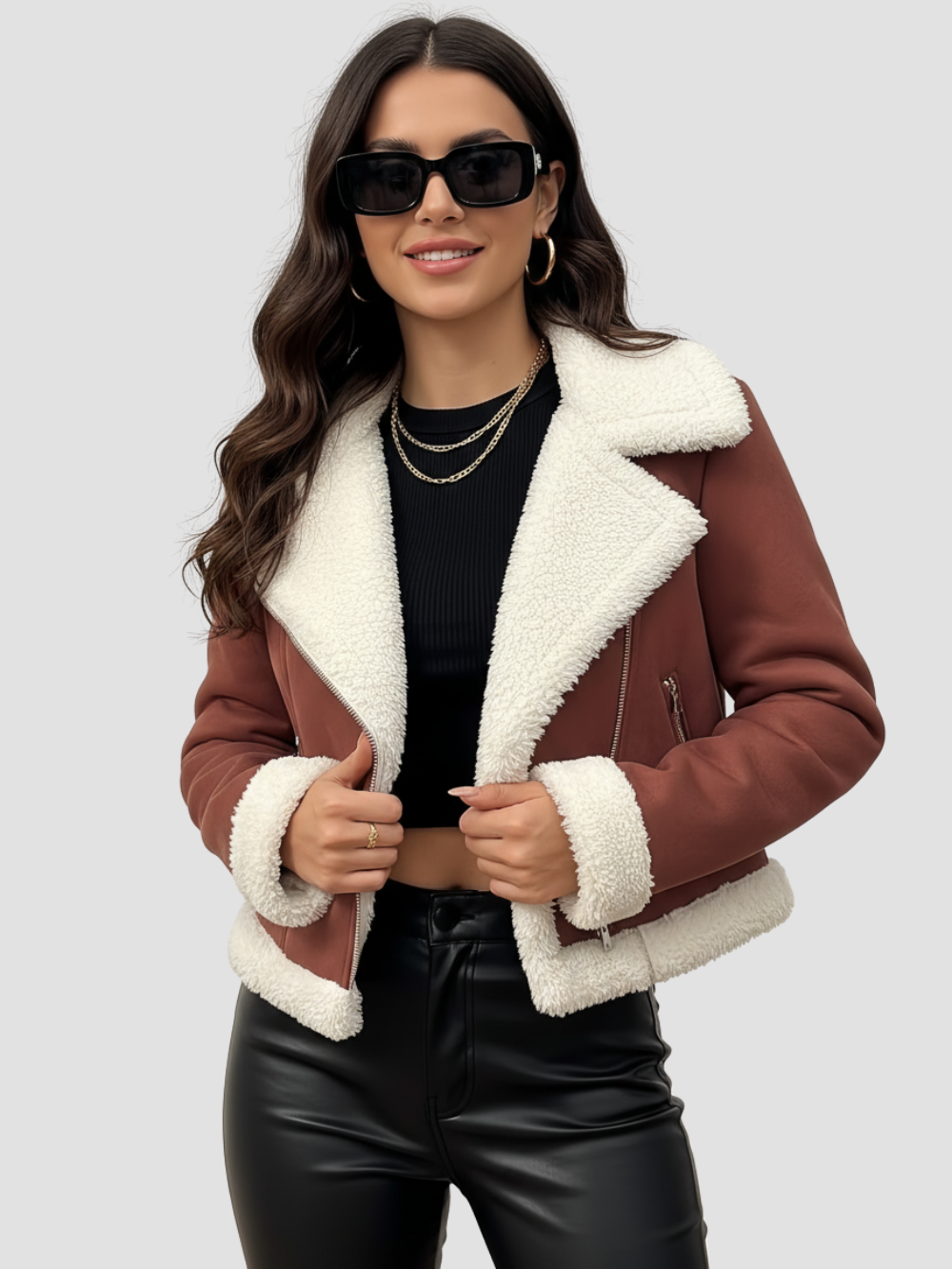 SORRELUXE | CHAQUETA DE MUJER CON DETALLES SHEARLING – SOFISTICACIÓN CÁLIDA PARA LA TEMPORADA FRÍA