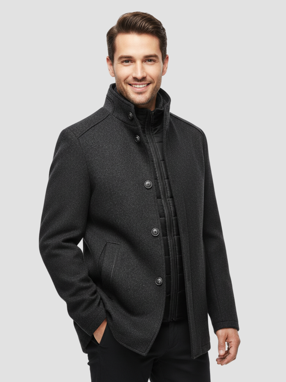 CRISANTO | ABRIGO DE TWEED PARA HOMBRE – CALIDEZ FUNCIONAL Y ESTILO SOFISTICADO