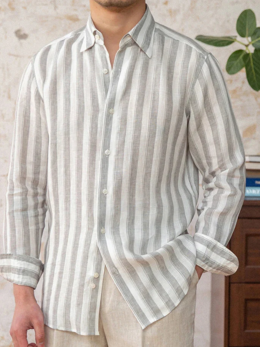 VALVERDE | CAMISA DE LINO A RAYAS | ELEGANCIA LIGERA