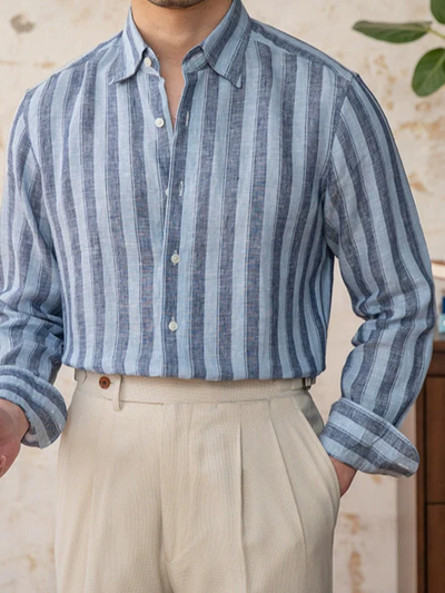 VALVERDE | CAMISA DE LINO A RAYAS | ELEGANCIA LIGERA