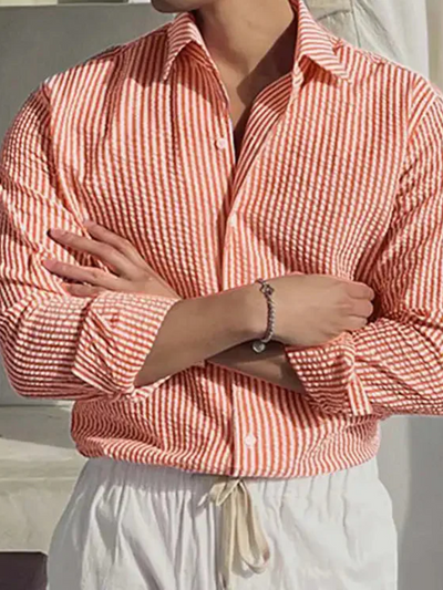 MARIN | CAMISA LINO-ALGODÓN A RAYAS | FRESCURA Y ESTILO