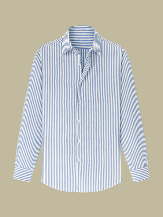 MARIN | CAMISA LINO-ALGODÓN A RAYAS | FRESCURA Y ESTILO