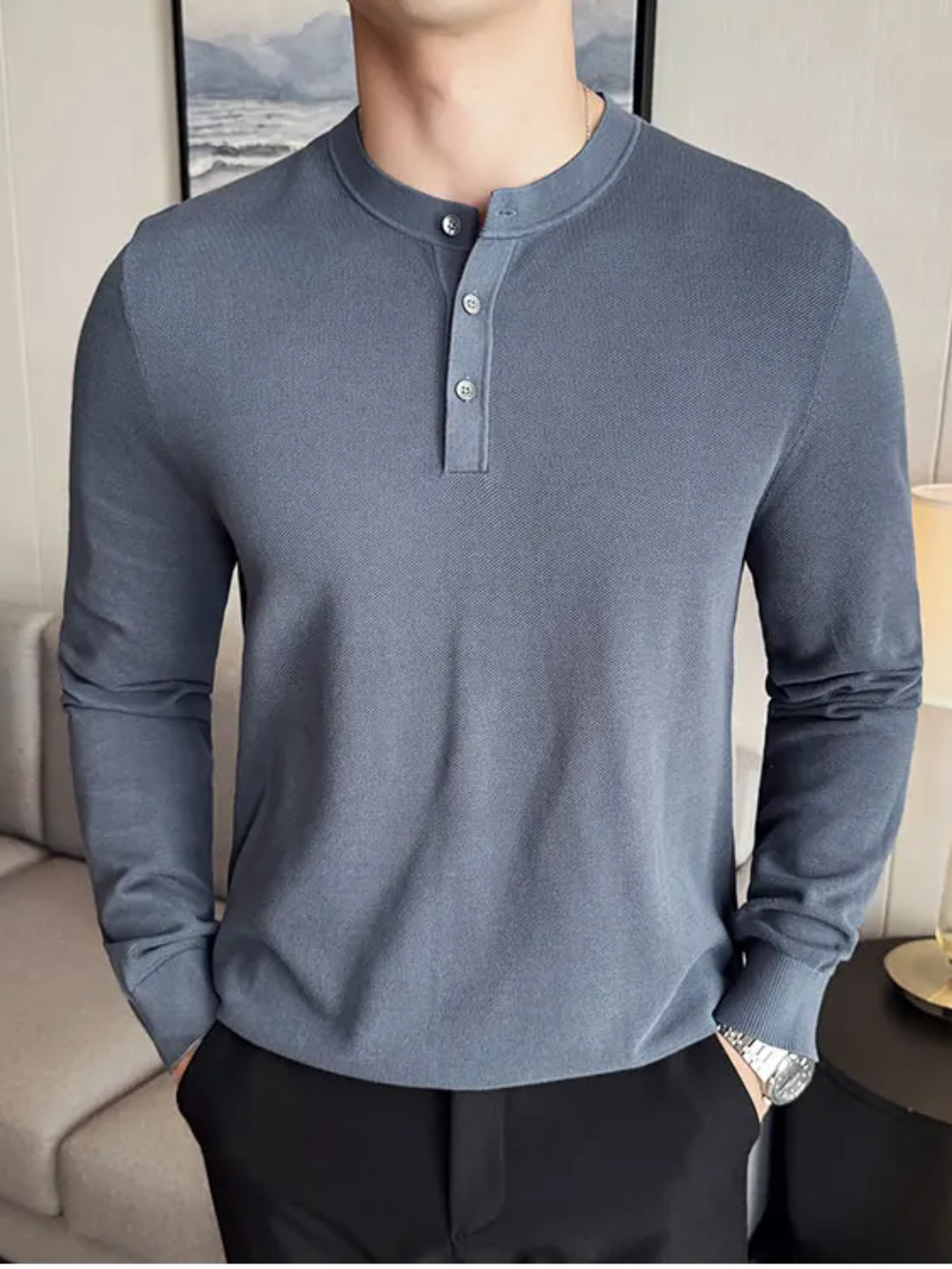 ERMIDA | HENLEY DE PUNTO | DISEÑO CLÁSICO Y CÓMODO