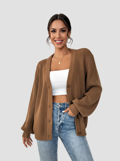 ARELISE | CÁRDIGAN DE PUNTO PARA MUJER – TEXTURA ACOGEDORA Y ESTILO SIN ESFUERZO